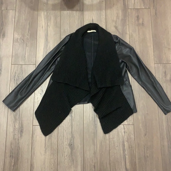 Black mock leather jacket - Picture 1 of 4